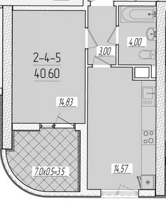 Продаж Квартира 1-кімнатна, 4/24 поверх на Краснова ул. Одеса - фото 1