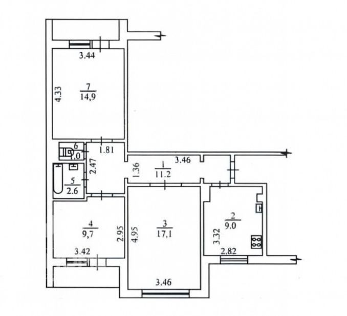 Продаж Квартира 3-кімнатна, 8/9 поверх на Архіпенка вул., д. 10А Київ - фото 4