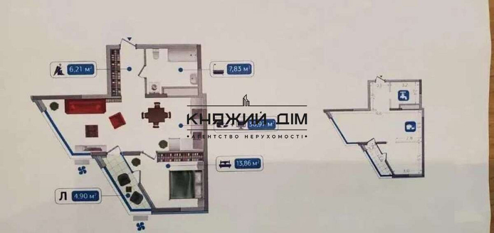 Продаж 2-х к. кв. в ЖК Зарічний, 8 будинок. № 21141623 Київ - фото 5