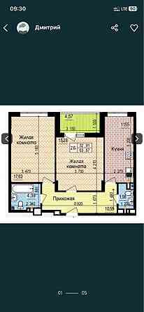 Продаж Квартира 2-кімнатна, 2/10 поверх на вул. Героїв Харкова Kharkiv