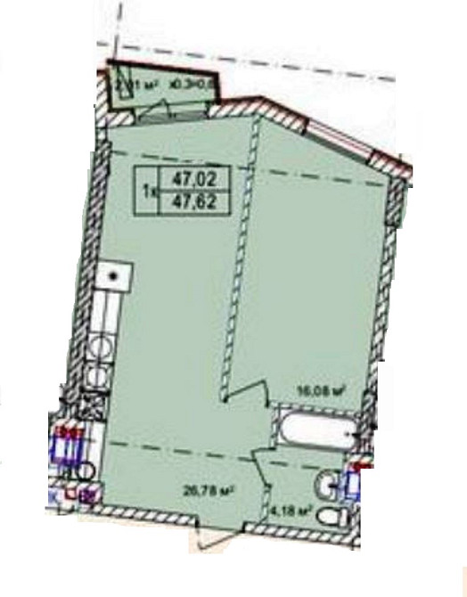 Однокомнатная квартира в апарт комплексе Итака Одеса - фото 13