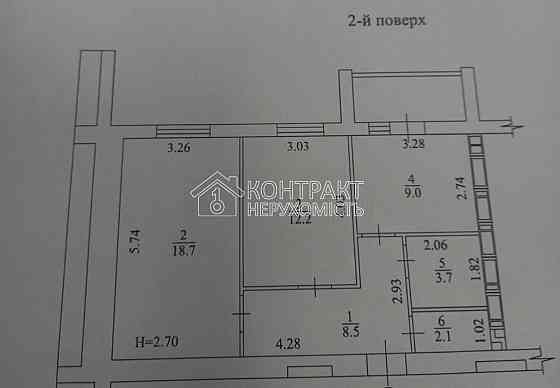 Продаж Квартира 2-кімнатна, 2/9 поверх на вул. Барабашова Харків