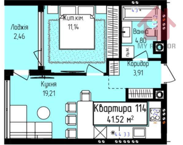 Продаж Квартира 1-кімнатна, 4/4 поверх на Собранецька, 147 Ужгород - изображение 11