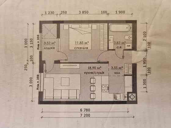Продаж 1к Квартира 42 кв.м Стрийська, 115 Львів