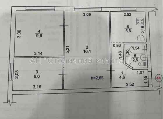 Оренда офісне приміщення на Михайла Бойчука вул., 13 приміщень - 3, поверх - 1/5 Kiev