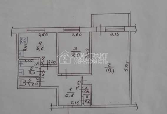 Продаж Квартира 2-кімнатна, 2/9 поверх на вул. Бучми Харків - фото 9