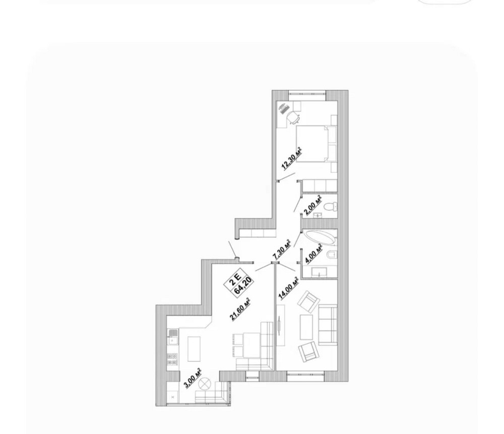 Продаж Квартира 2-кімнатна, 10/12 поверх на вул. Княгинин Івано-Франківськ - фото 10