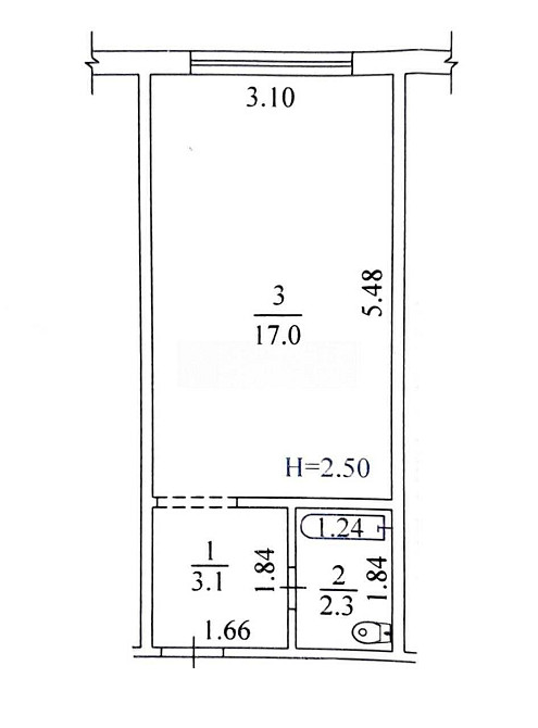 Продаж Квартира 1-кімнатна, 2/5 поверх на вул. Івана Каркача Харьков - изображение 9