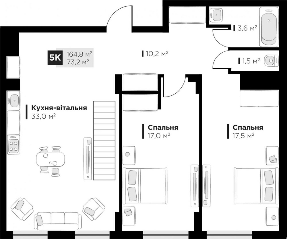 Продаж Квартира 5-кімнатна, 5/6 поверх на вул. Червоної Калини Сокильники - изображение 7