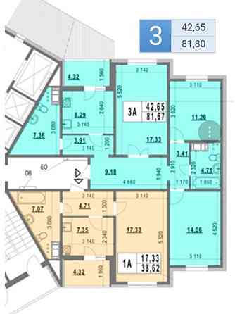 Продаж Квартира 3-кімнатна, 24/24 поверх на Юлії Здановської вул. (Михайла Ломоносова), 85а Київ