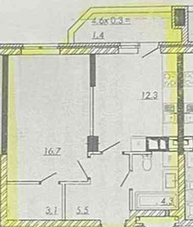 1к  44м2 в ЖК " Real Park" Одеса