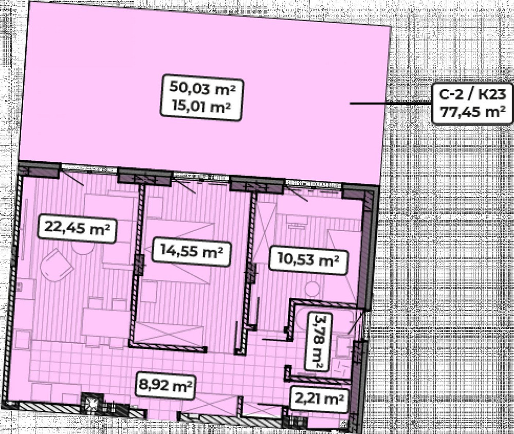 Продаж Квартира 2-кімнатна, 1/4 поверх на вул. Івана Франка Vynnyky - photo 7