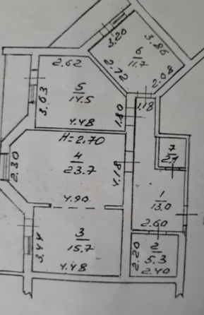 Продаётся 3-комнатная квартира на проспекте Шевченко. Одеса
