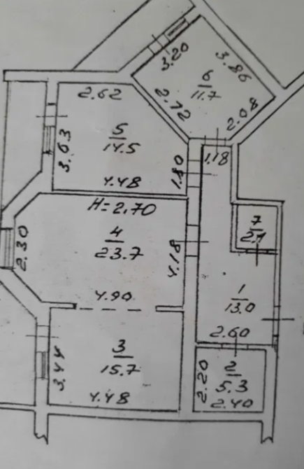 Продаётся 3-комнатная квартира на проспекте Шевченко. Одеса - фото 4