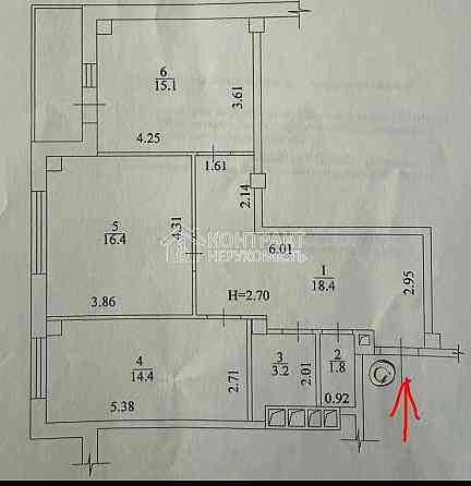 Продаж Квартира 2-кімнатна, 7/14 поверх на вул. Героїв Харкова Харьков