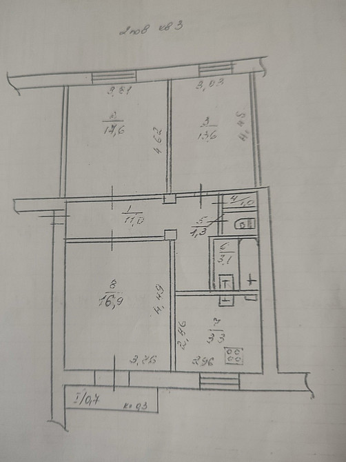 Продаж Квартира 3-кімнатна, 2/5 поверх на Газеты Правда пр., 2 Дніпро - фото 17
