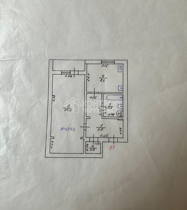 Продаж Квартира 1-кімнатна, 9/9 поверх на вул. Нюрнберзький Харьков - изображение 9