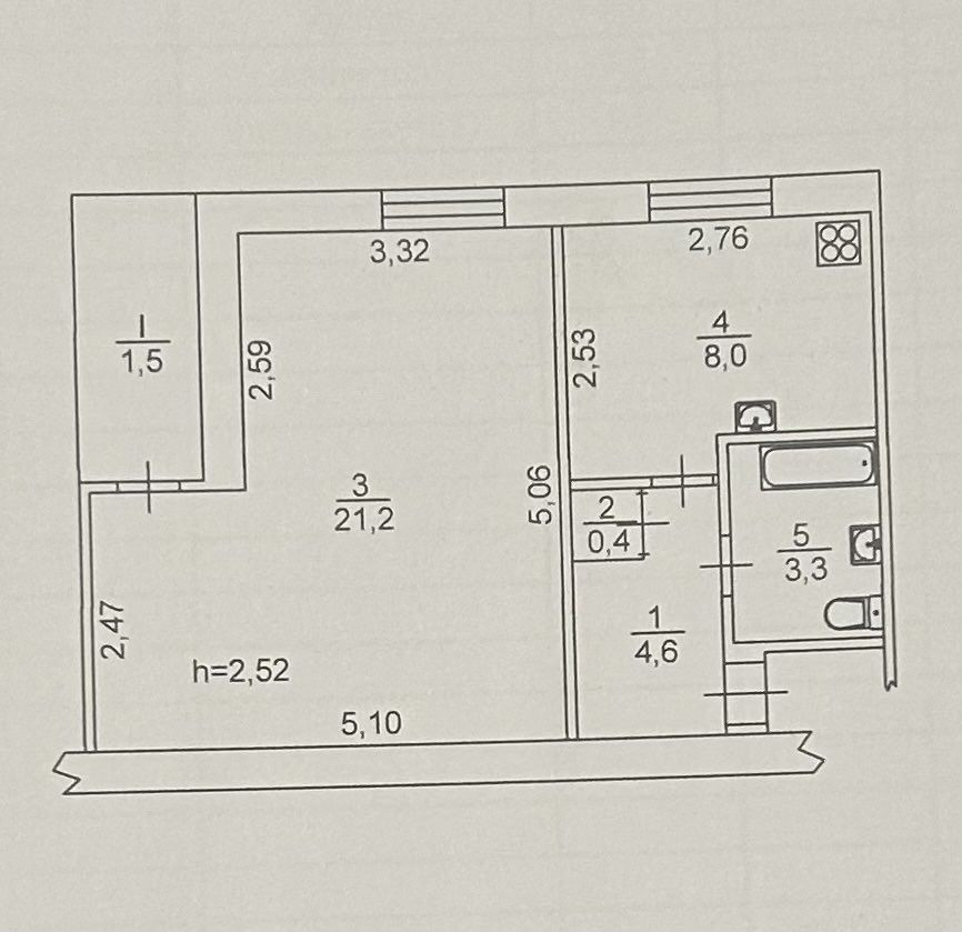Продаж Квартира 1-кімнатна, 5/5 поверх на Теремківська вул., д. 13 Київ - фото 12