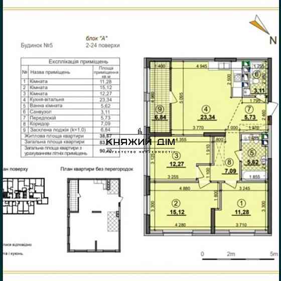 Продаж 3-х кімнатної роздільної в ЖК SEVEN м.Осокорки Київ