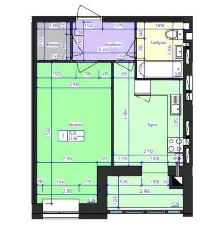 1-кімнатна квартира в новобудові (ЖК Ковалівський), Кропивницький