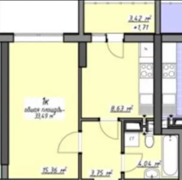 Продаж Квартира 1-кімнатна на просп. Академика Глушко, 17а Одеса - фото 15