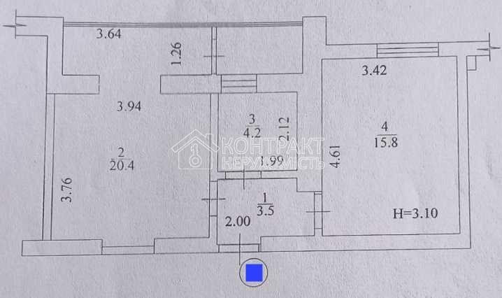 Продаж Квартира 1-кімнатна, 5/8 поверх на вул. Сумська Kharkiv - photo 2