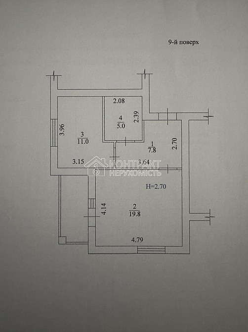 Продаж Квартира 1-кімнатна, 9/9 поверх на вул. Сергія Барсукова Харків - фото 6