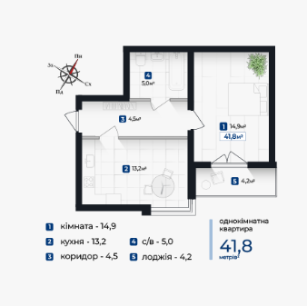 Продаж Квартира 1-кімнатна, 10/10 поверх на Довженка Мазепи Івано-Франківськ - фото 6