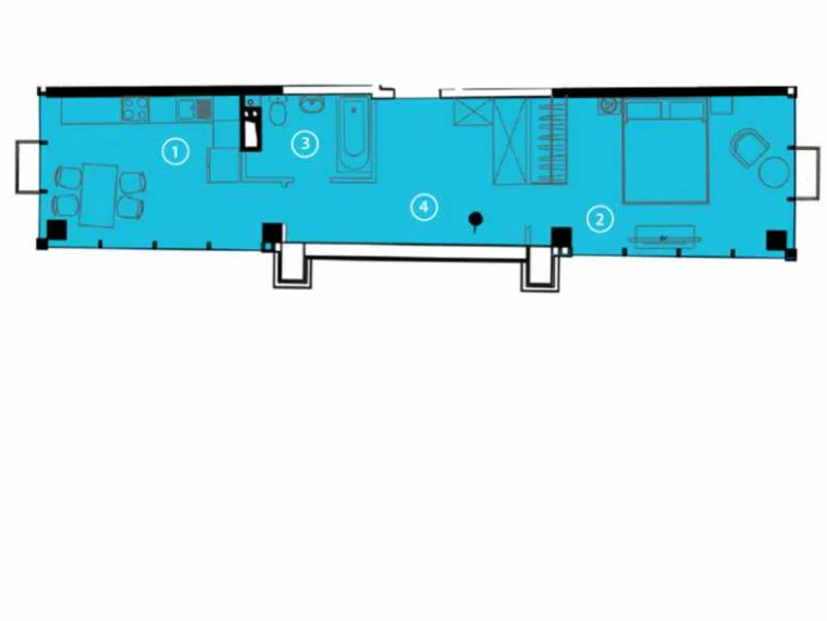 Продам 2-х комнатную квартиру с видом на море в ЖК "Авторский Район" (с.Фонтанка) Фонтанка - фото 9