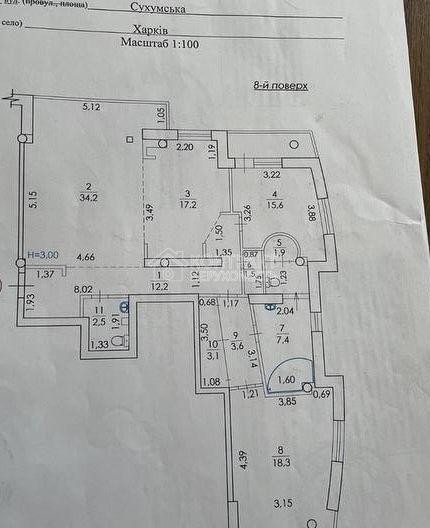Оренда Квартира 3-кімнатна, 8/10 поверх на вул. Сухумська Харьков - изображение 6