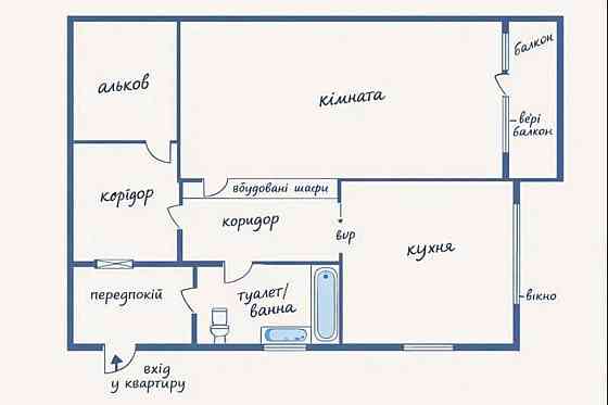 Продаж Квартира 1-кімнатна, 2/9 поверх на вул. Преображенська Кропивницкий