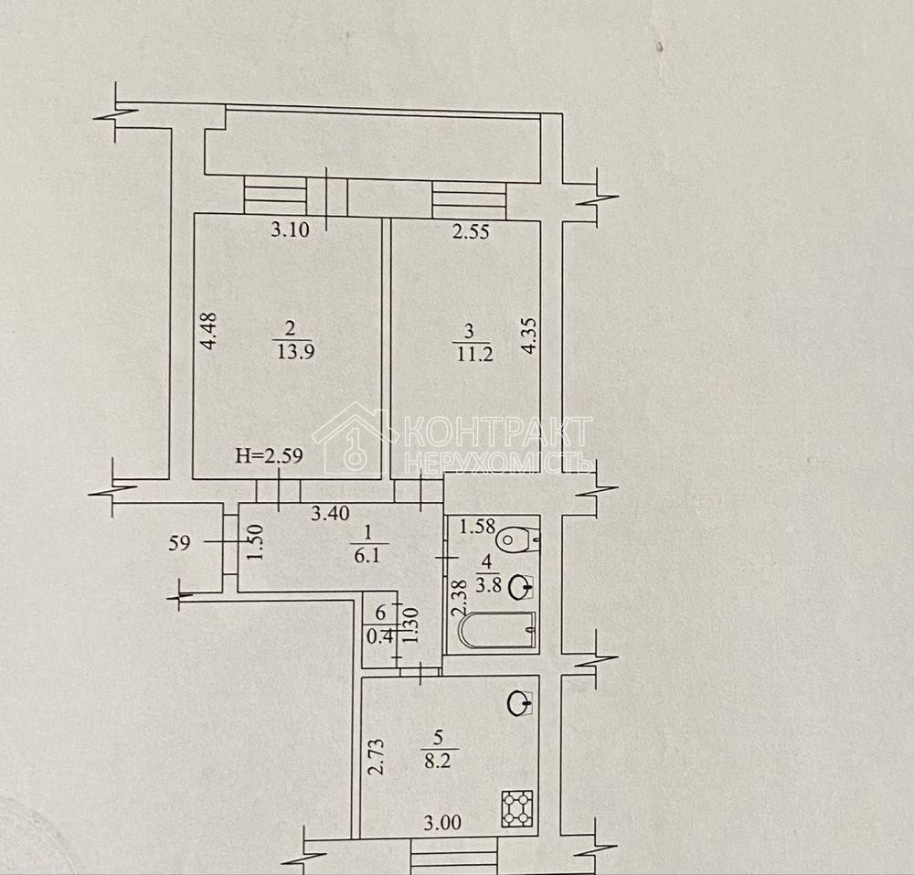 Продаж Квартира 2-кімнатна, 1/9 поверх на вул. Роганська Харьков - изображение 2