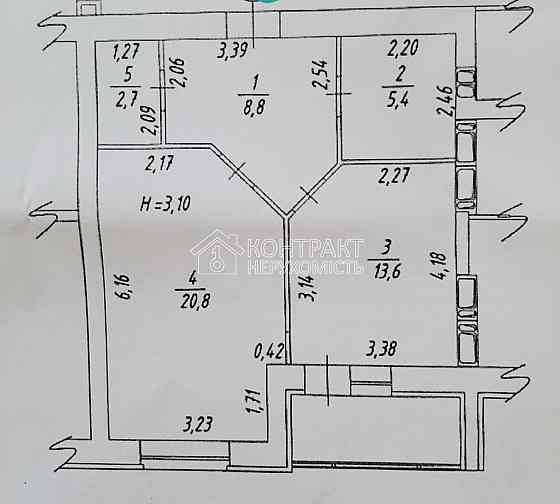 Продаж Квартира 1-кімнатна, 13/16 поверх на вул. Ботанічний Kharkiv
