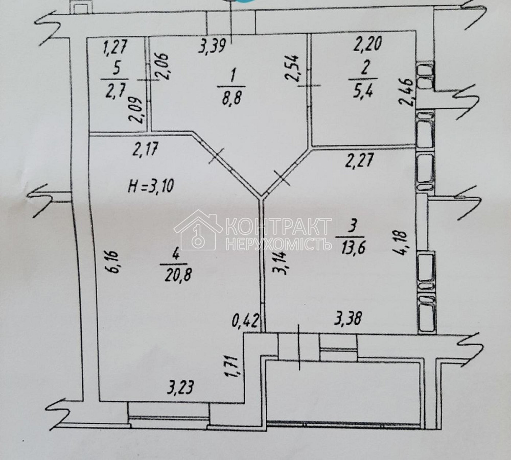 Продаж Квартира 1-кімнатна, 13/16 поверх на вул. Ботанічний Харків - фото 6