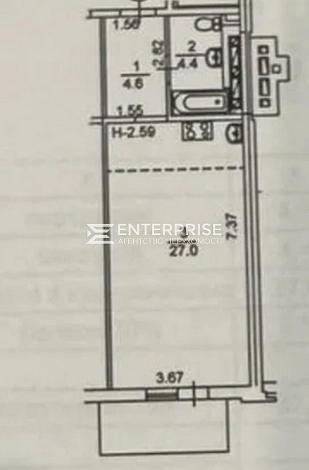 Продаж Квартира 1-кімнатна, 16/16 поверх на вул. Максимовича Михайла Київ - фото 9