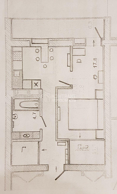 Продаж Квартира 1-кімнатна, 9/16 поверх на вул. Героїв Праці Харьков - изображение 6