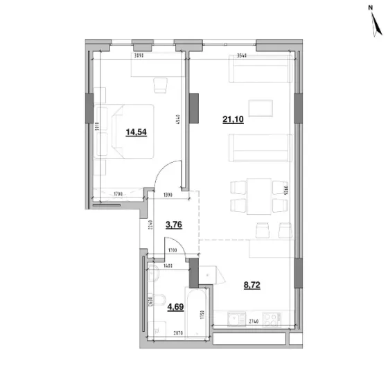 Продаж 2к Квартира 53.3 кв.м америка Львів