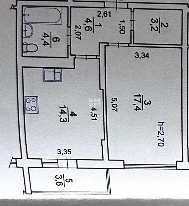 Продаж Квартира 1-кімнатна, 17/24 поверх на Загорівська вул., д. 25 Kiev - photo 15