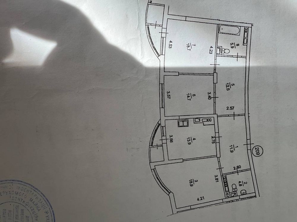 Продаж Квартира 3-кімнатна, 19/23 поверх на Дніпровська наб. вул., д. 19 Киев - изображение 8