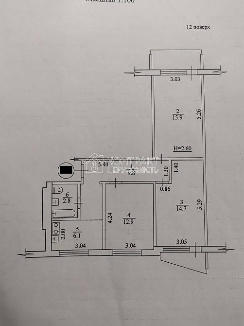 Продаж Квартира 3-кімнатна, 12/12 поверх на вул. Краснодарская Харків - фото 16