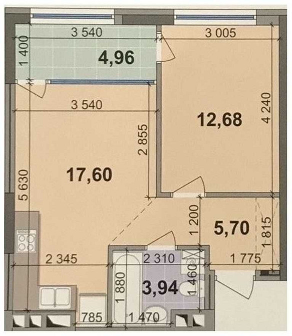 Продаж Квартира 1-кімнатна, 5/25 поверх на Дніпровська наб. вул., д. 20А Київ - фото 8