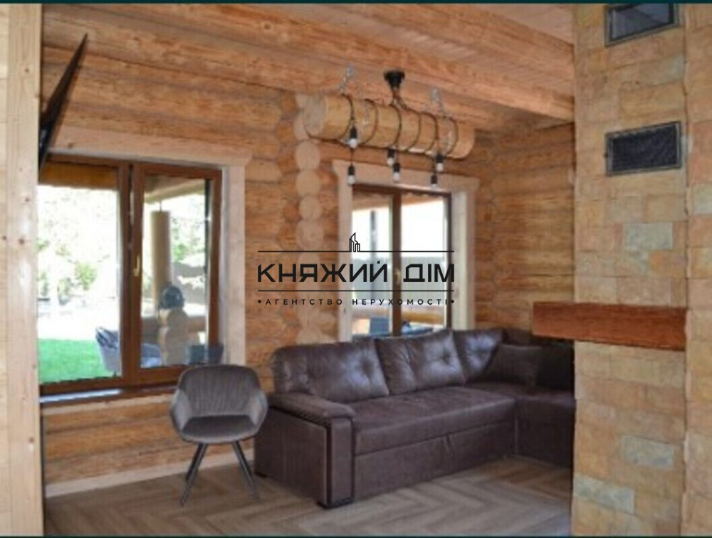 Новый Эко-дом со смереки у Десны, с бассейном + сауна (чан) КГ Гавань. № 139000  - фото 14