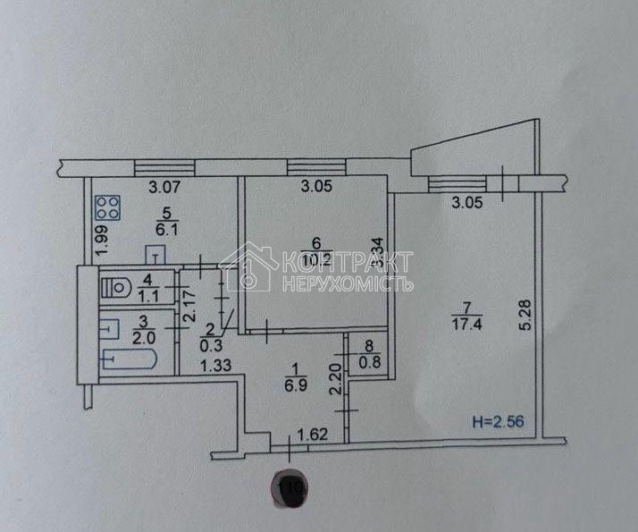 Продаж Квартира 2-кімнатна, 1/9 поверх на вул. Героїв Праці Kharkiv - photo 8