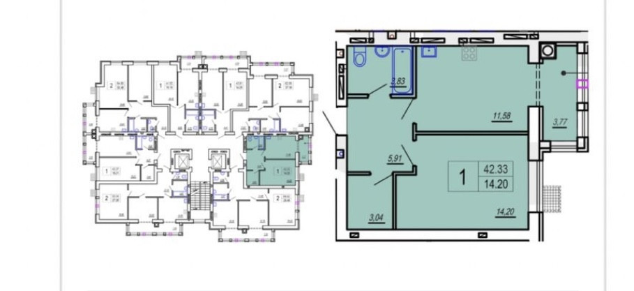 Продаж 1к Квартира 45 кв.м Грушевского Zhytomyr - photo 4