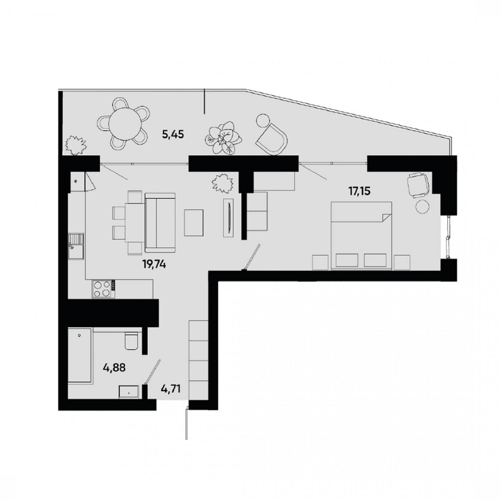 Продаж Квартира 1-кімнатна, 5/10 поверх на вул. Малоголосківська Львів - фото 2
