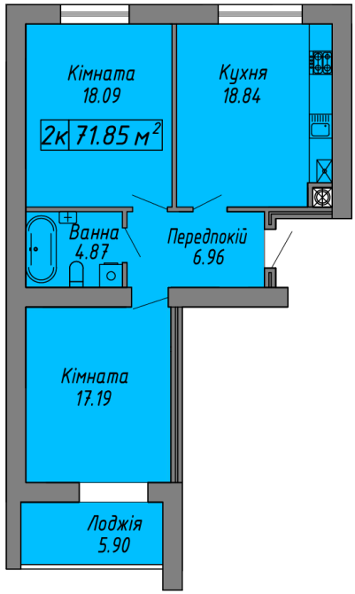 Продаж Квартира 2-кімнатна, 5/10 поверх на вул. Бандери С. Івано-Франківськ - фото 2