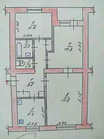 Продаж Квартира 3-кімнатна, 1/5 поверх на Покровська Житомир
