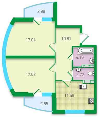Продаж Квартира 2-кімнатна, 6/25 поверх на Георгія Нарбута, 8 Київ
