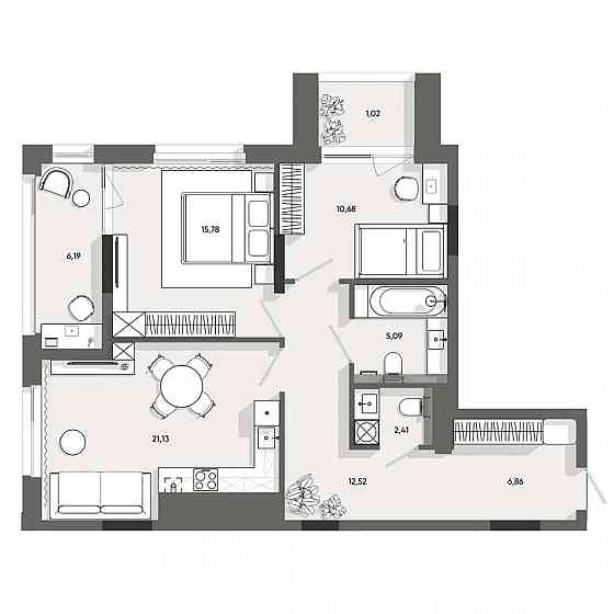 Продаж Квартира 2-кімнатна, 8/10 поверх на вул. Раковського Івана Львів