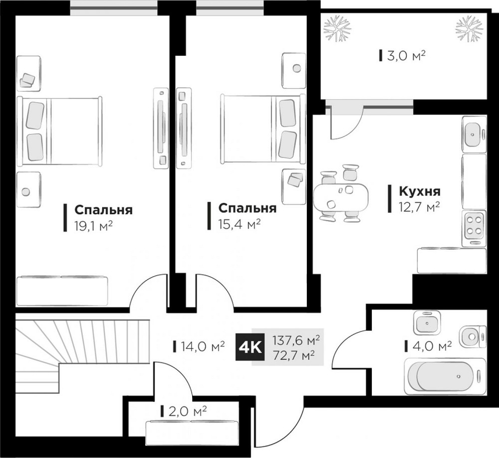 Продаж Квартира 4-кімнатна, 5/6 поверх на вул. Червоної калини Sokilnyky - photo 10